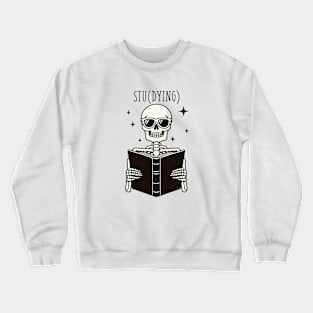 Skeleton Studying Crewneck Sweatshirt